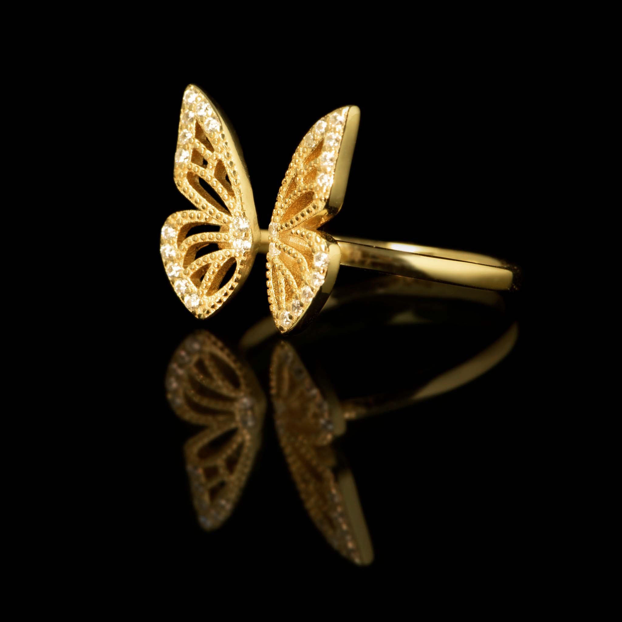 Small Butterfly Finger Ring